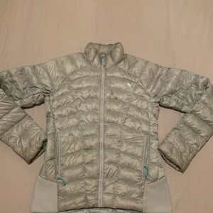 The North Face Silver Puffer Jacket